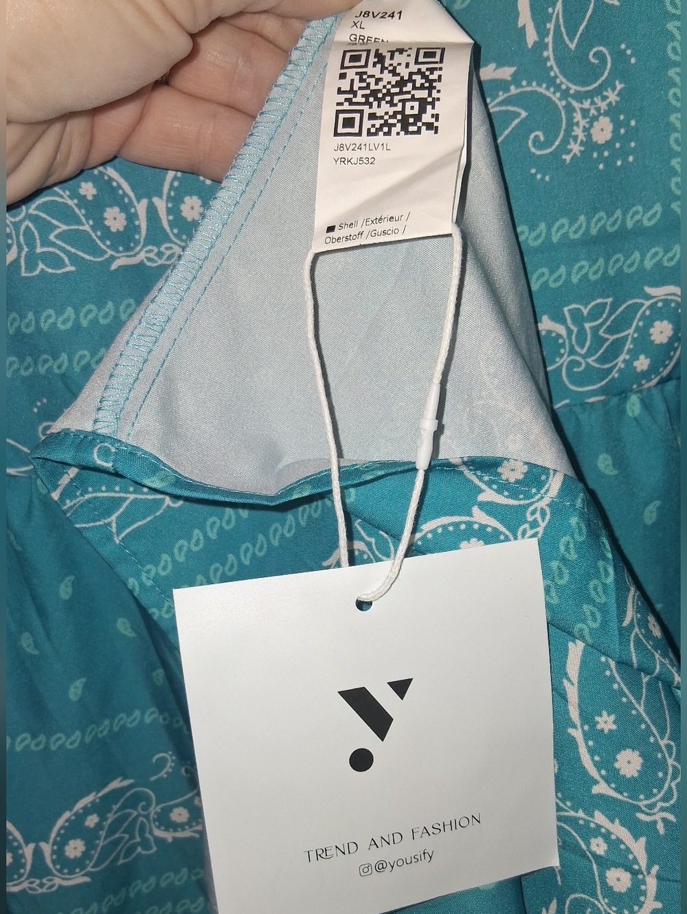 Teal Midi Sundress - Women's Boho Beach Dress - Picture 4 of 9